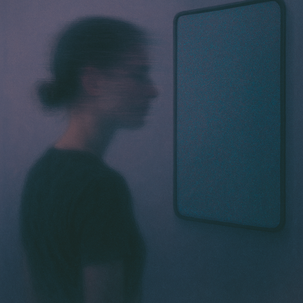 Abstract digital blur art in violet tones